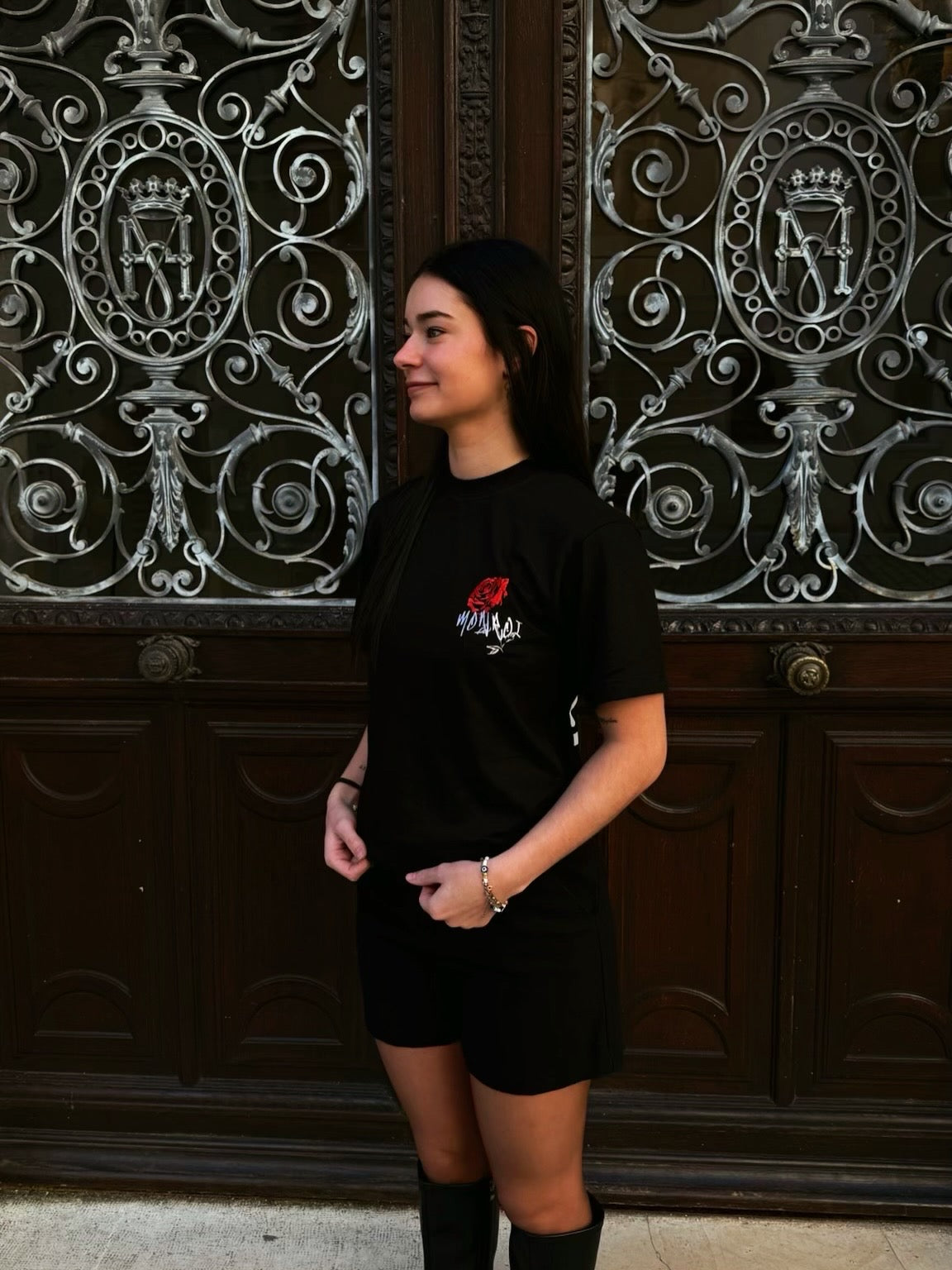 BLACK T-SHIRT DIVINE ANGEL