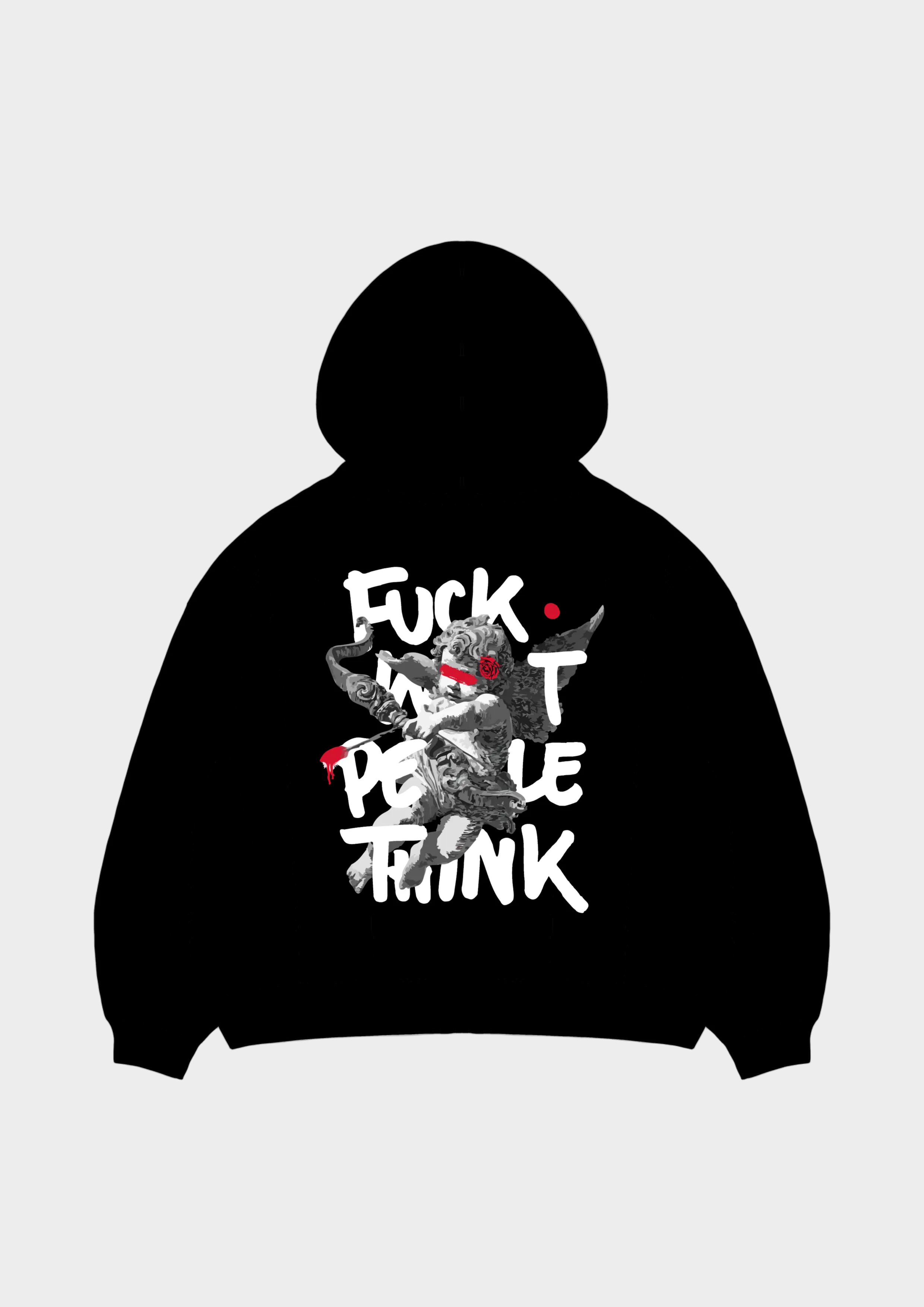 BLACK HOODIE DIVINE ANGEL